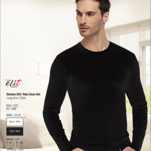 Elit Elastan Sıfır Yaka Uzun Kol